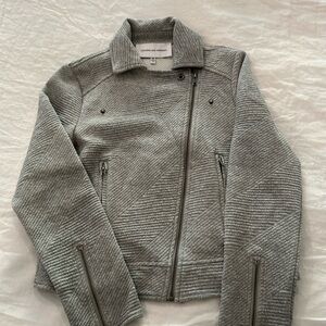 Cupcake and cashmere brand zip up ribbed jacket in XS. Heathered Grey